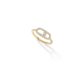 0.32ctw Yellow Gold Diamond Pavé Fashion Ring