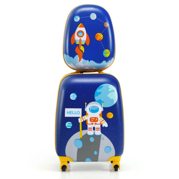 2 Pieces Kids Luggage Set with Backpack and Suitcase - Astronaut