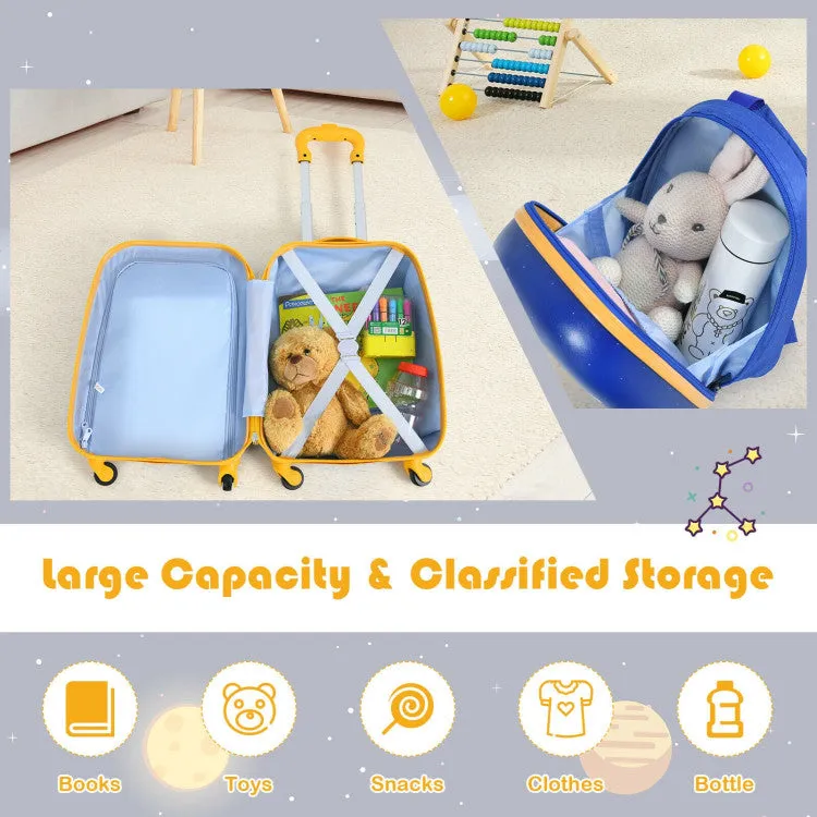 2 Pieces Kids Luggage Set with Backpack and Suitcase - Astronaut