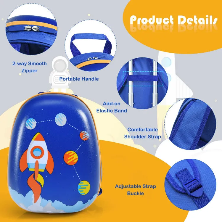 2 Pieces Kids Luggage Set with Backpack and Suitcase - Astronaut