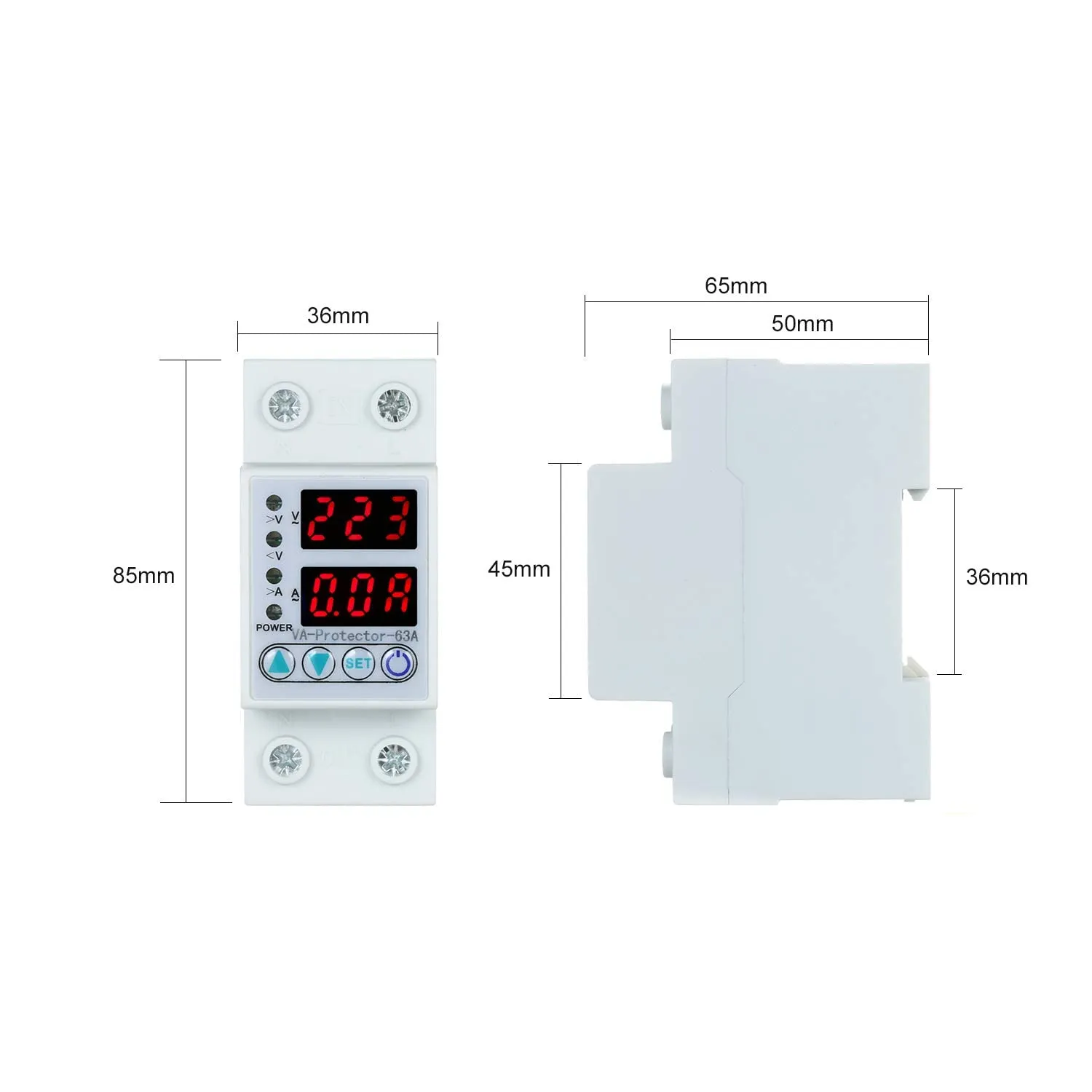 220V 63A Single Phase Automatic Over Under Voltage Output Overload Protection (13.8kW)