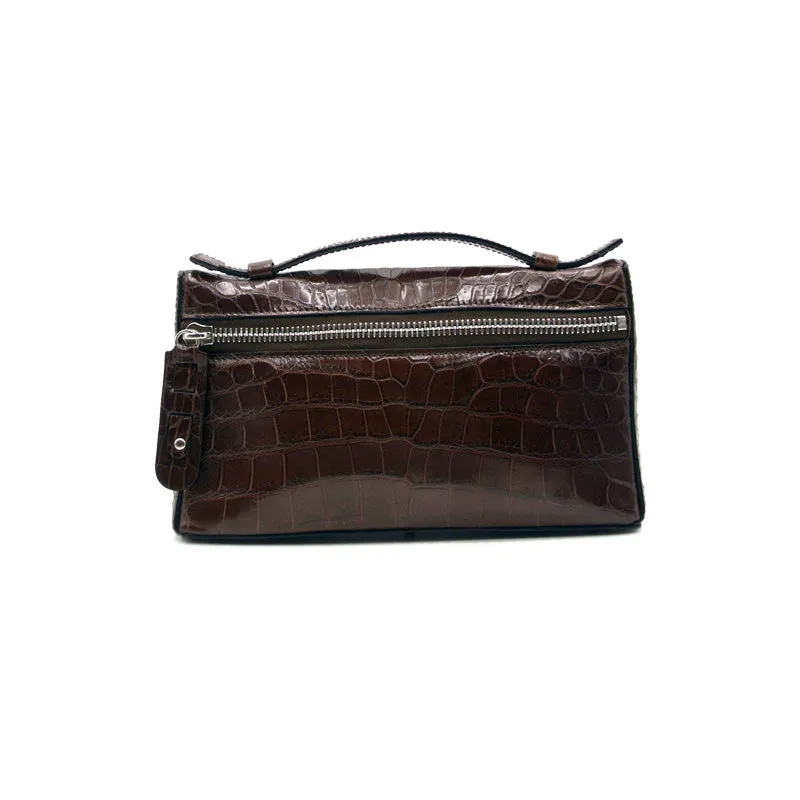 30-662-TAB THE SOPHIE Gracen Nile Crocodile Handbag, Tobacco