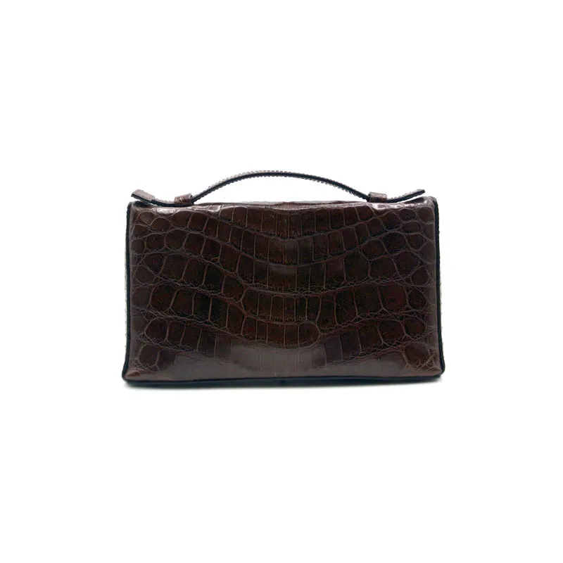 30-662-TAB THE SOPHIE Gracen Nile Crocodile Handbag, Tobacco