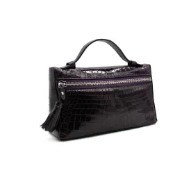 30-662-VIO THE SOPHIE Gracen Nile Crocodile Handbag, Violet