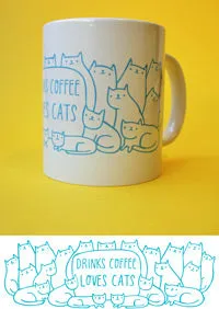 Able And Game Mug - Loves Cats Tea or Coffee Various*