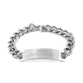 Abuelo Appreciation Gifts, Thank you for being an important part, Thank You Cuban Chain Stainless Steel Bracelet for Abuelo, Birthday Unique Gifts for Abuelo