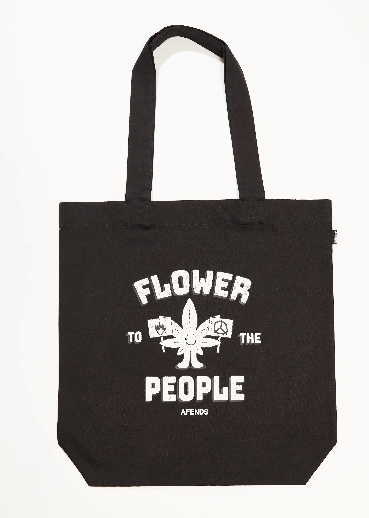 AFENDS Mens Flower - Tote Bag - Black