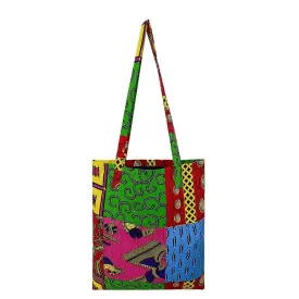 African Print Handmade Traditional Ankara Kente Print Tote Bag with Lining