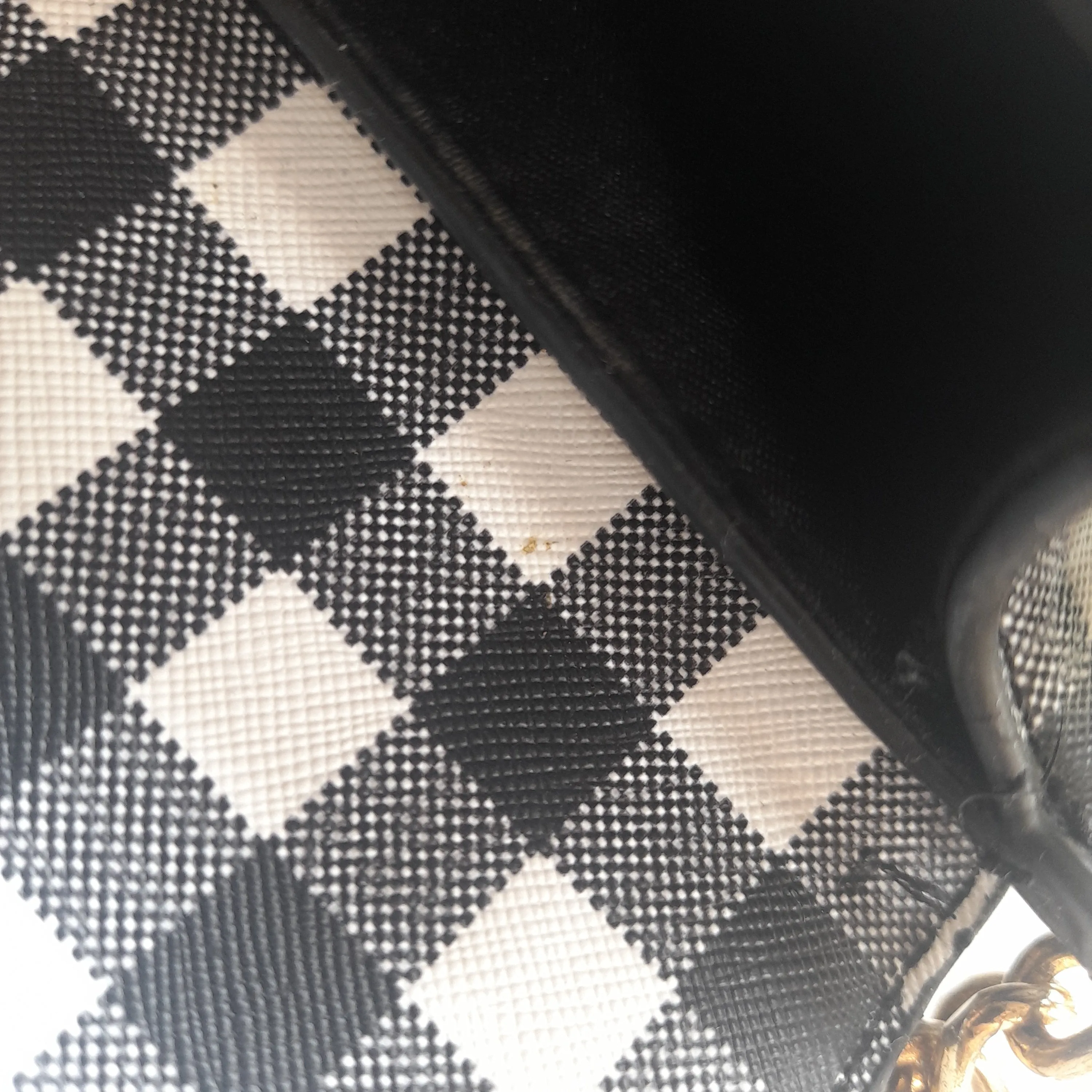 ALDO Black and White Checked Crossbody Bag | Pre Loved |