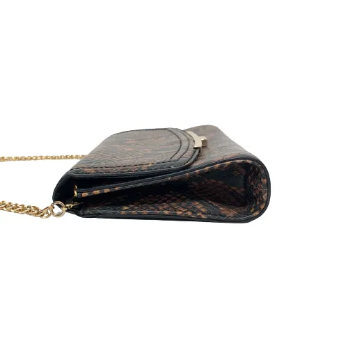 ALDO Brown Snakeskin Print Crossbody Bag | Gently Used |