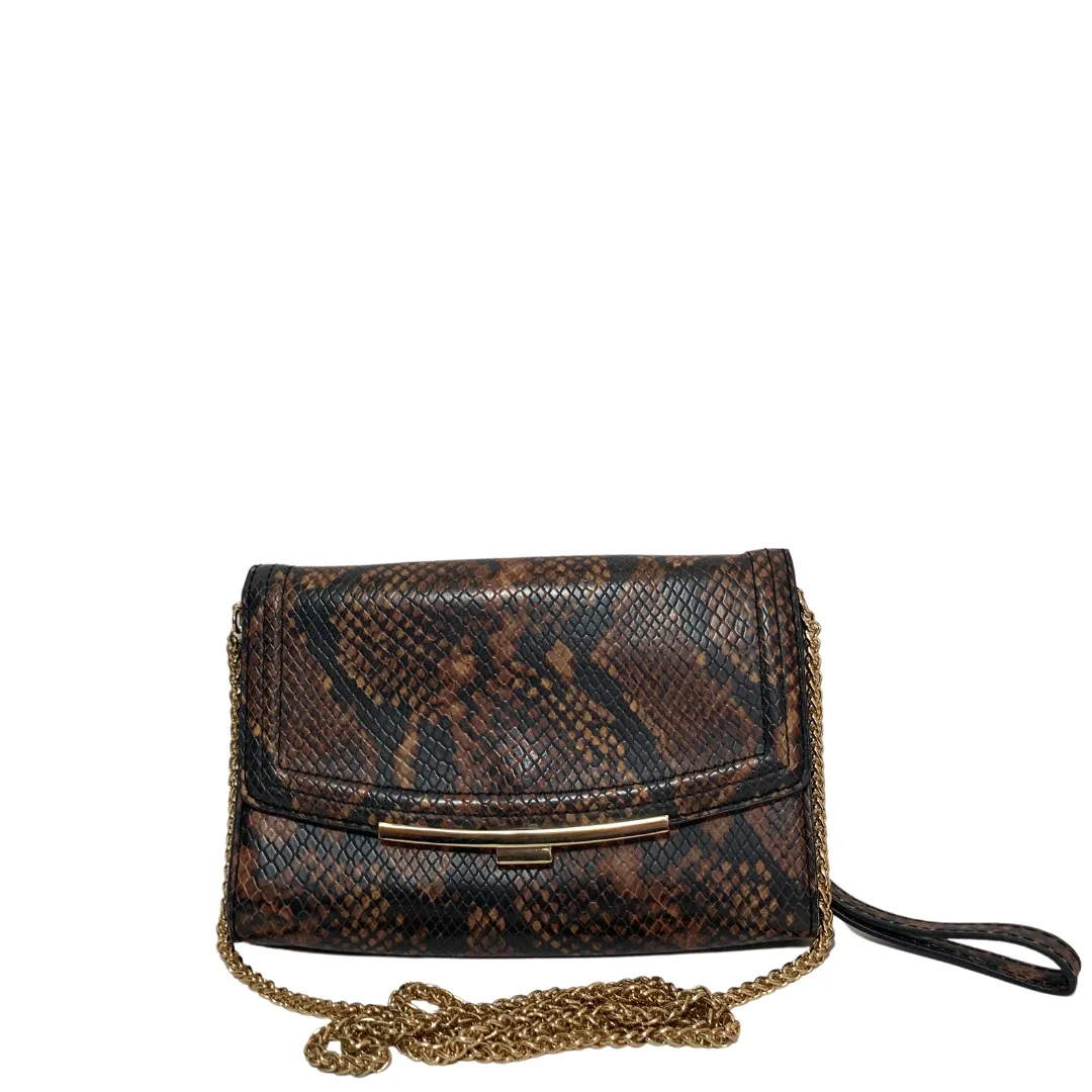 ALDO Brown Snakeskin Print Crossbody Bag | Gently Used |