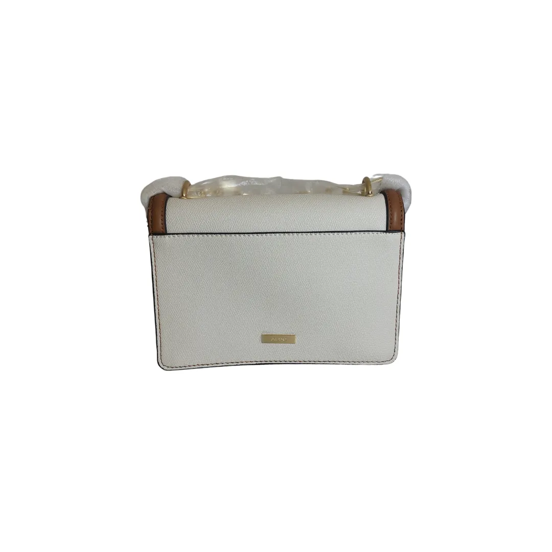 ALDO Tan & Cream Leatherette 'Weevils' Crossbody Bag | Brand New |