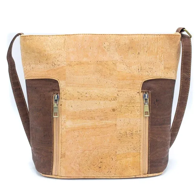 All Purpose Natural Cork Zipper Handbag - 051