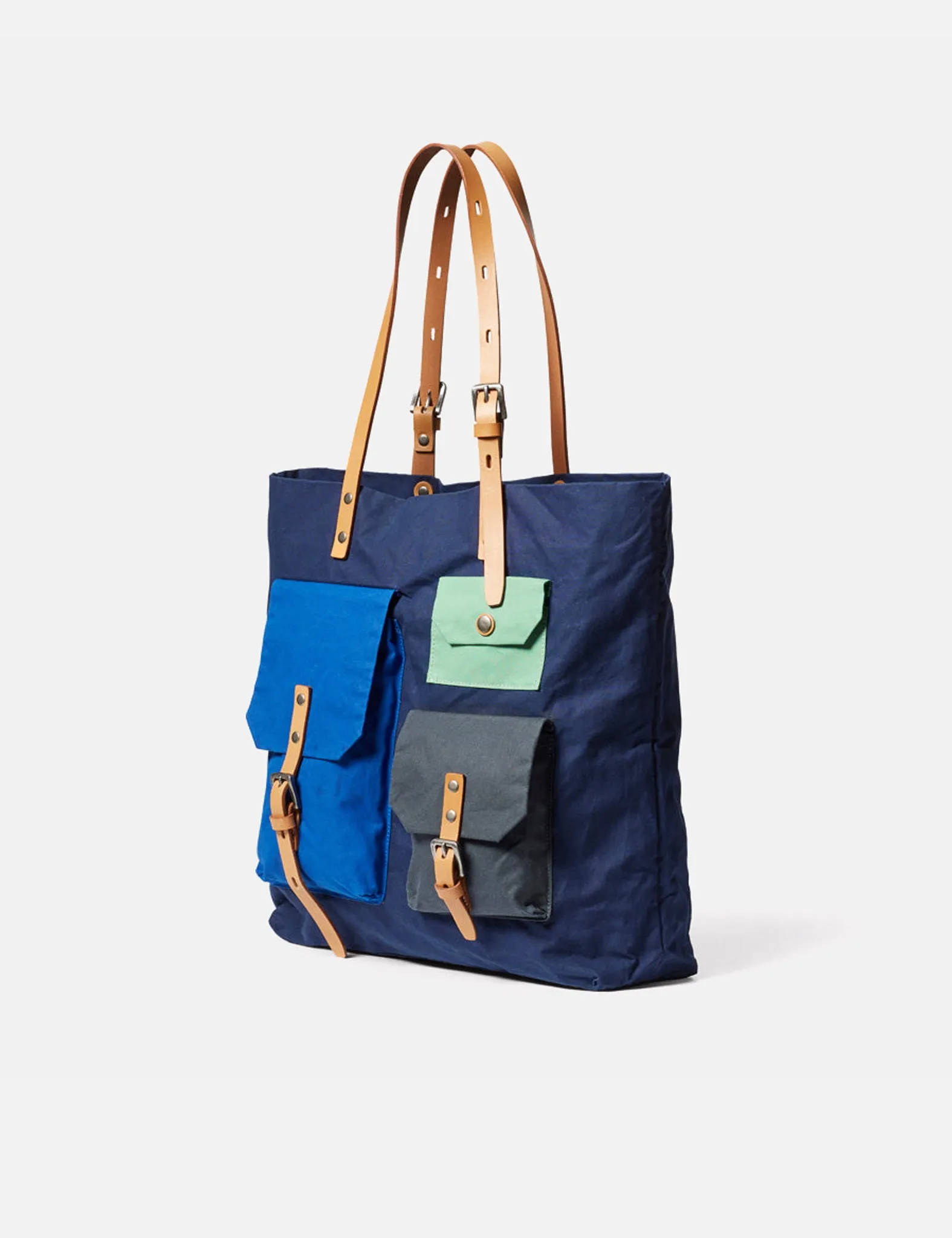 Ally Capellino Elsa Surreal Pockets Tote - Navy Blue