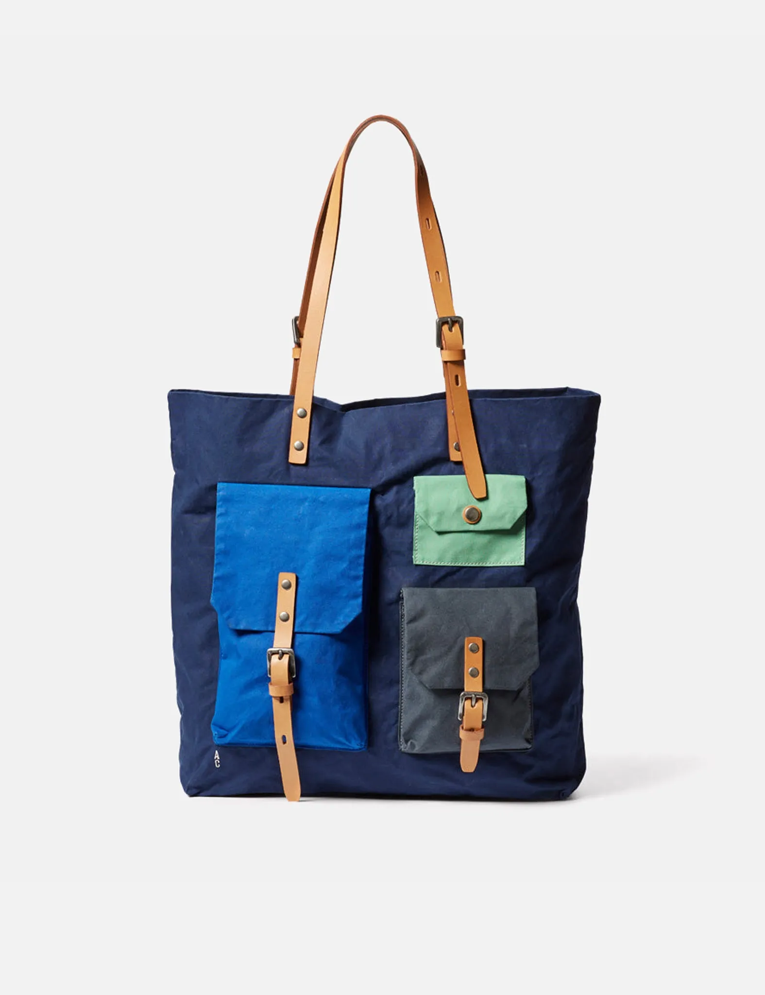 Ally Capellino Elsa Surreal Pockets Tote - Navy Blue