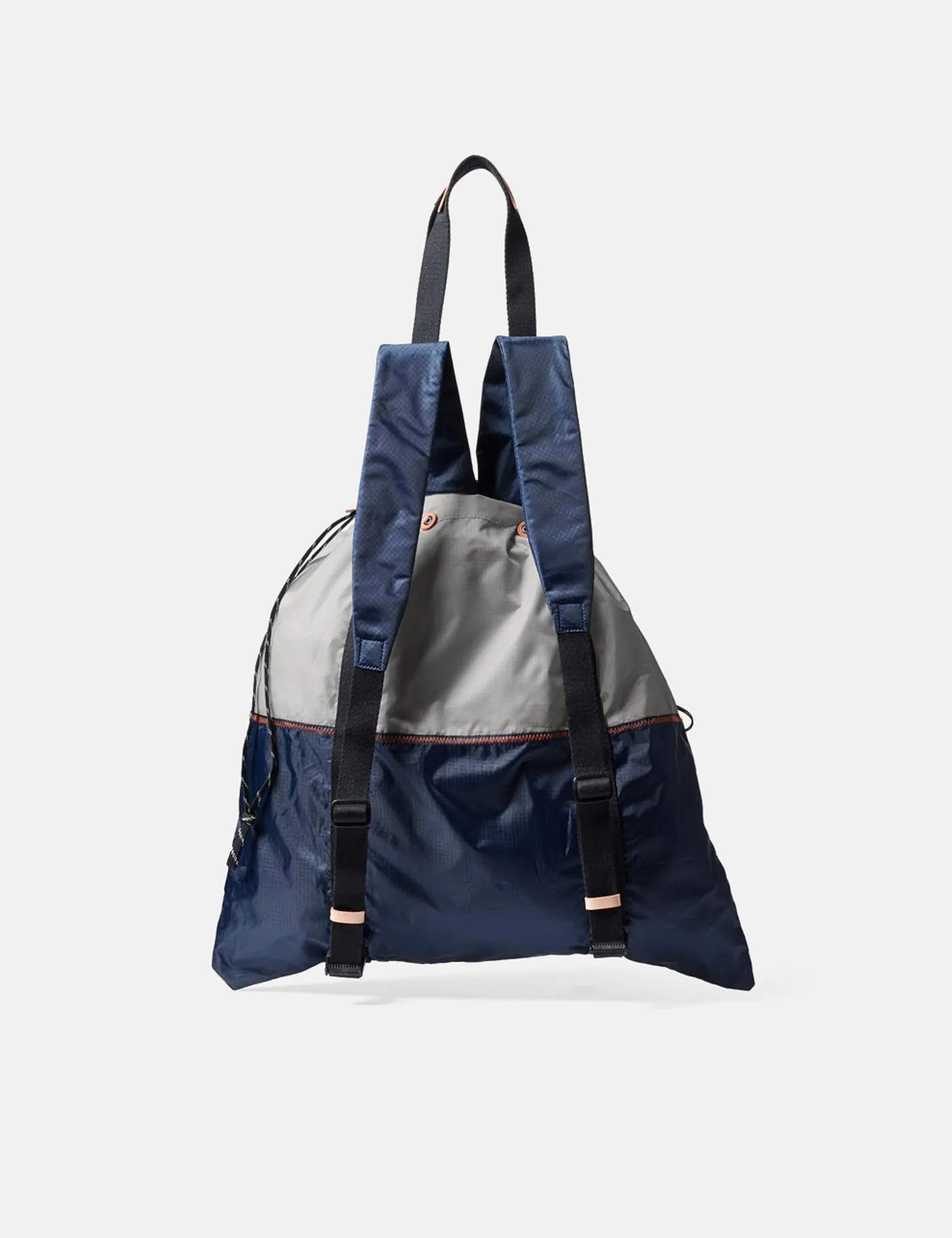 Ally Capellino Harvey Drawstring Backpack - Navy Blue/Grey