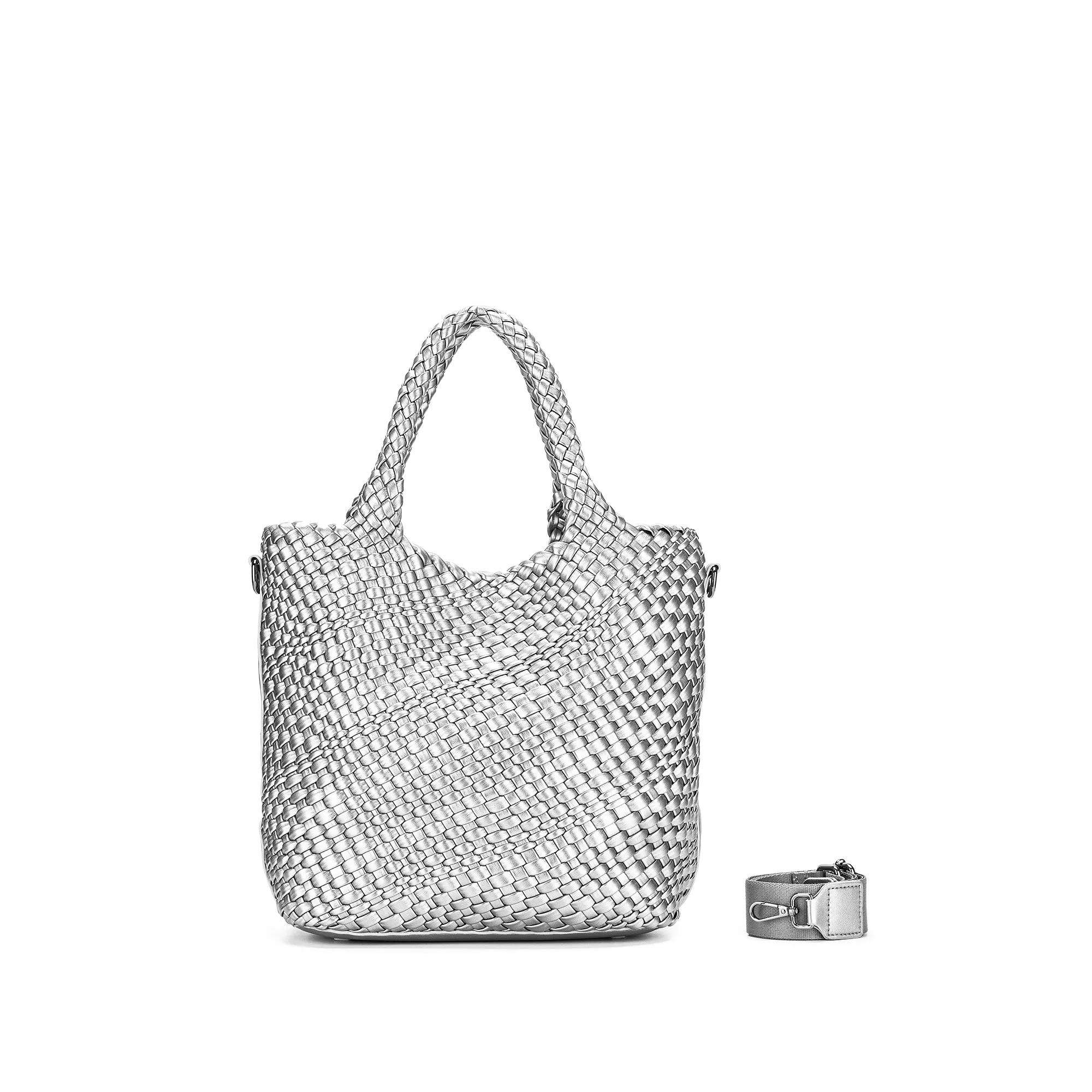 Amali Pewter 2 Piece Handbag Set