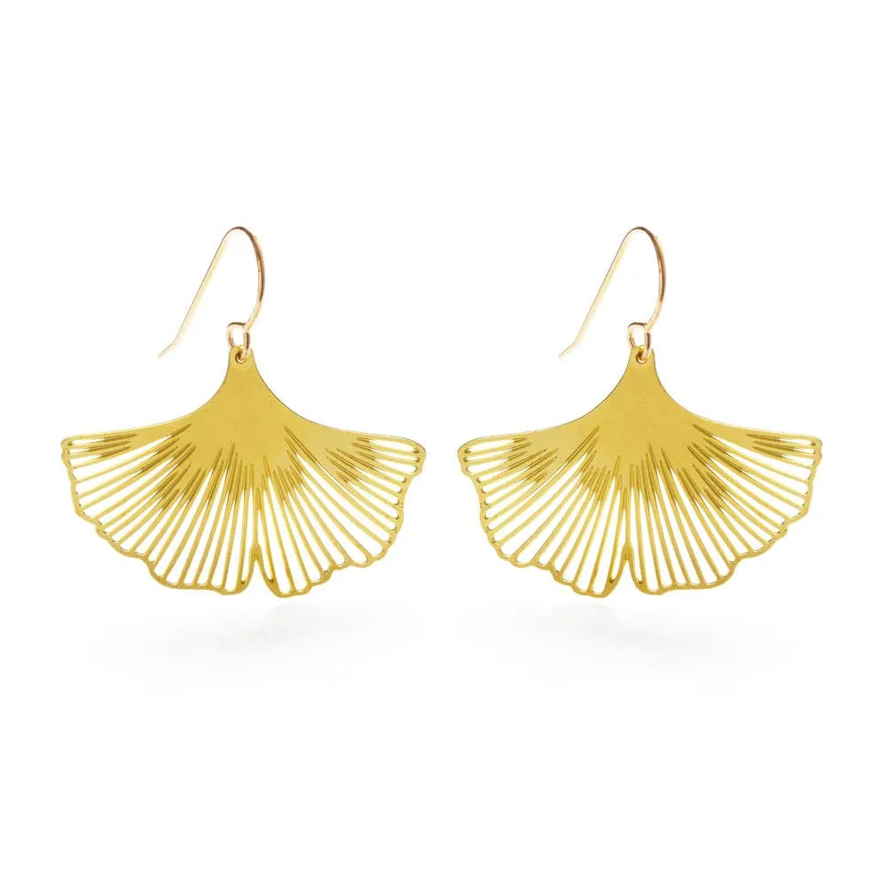 Amano Studio - Ginkgo Leaf Earrings