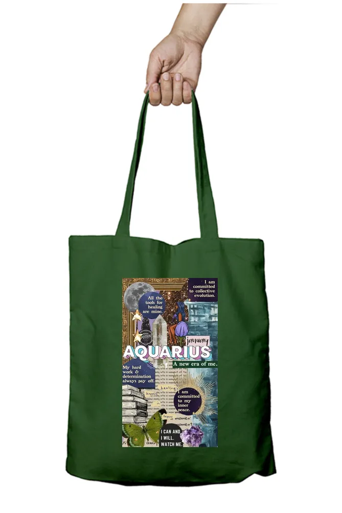 Aquarius Zodiac Tote Bag