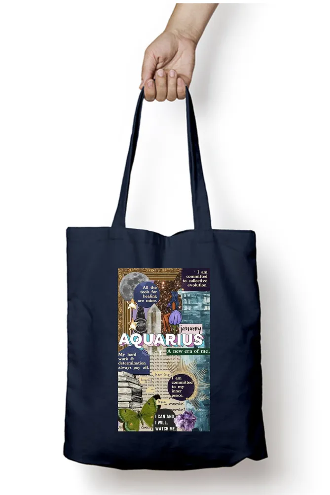 Aquarius Zodiac Tote Bag