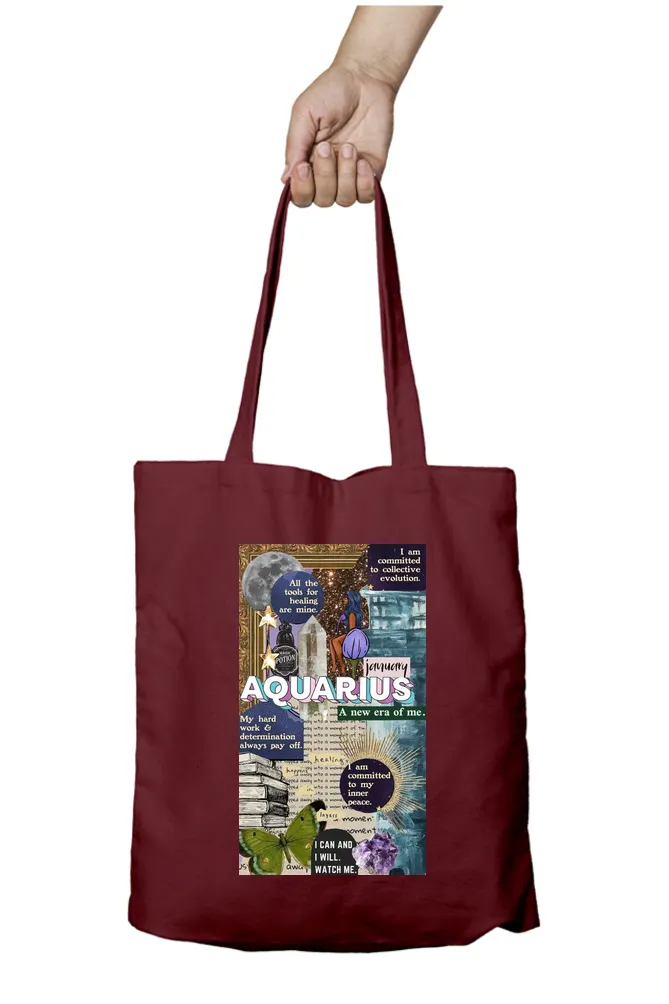 Aquarius Zodiac Tote Bag