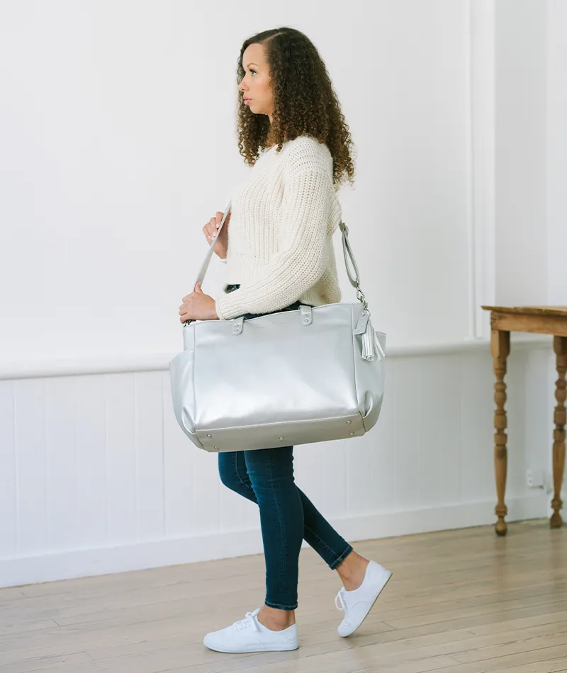 Aquila Tote Bag - Silver Metallic - [OUTLET FINAL SALE]