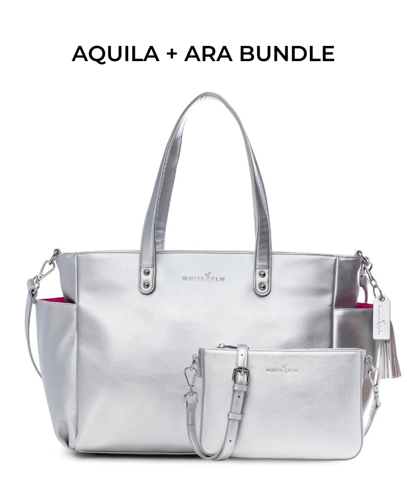 Aquila Tote Bag - Silver Metallic - [OUTLET FINAL SALE]