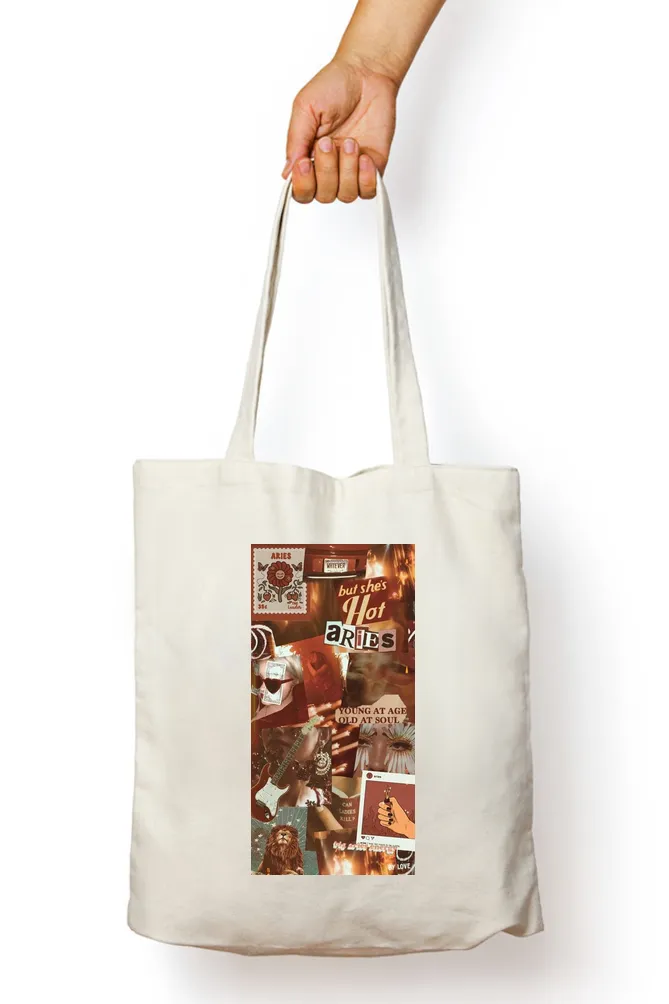 Aries Zodiac Tote Bag