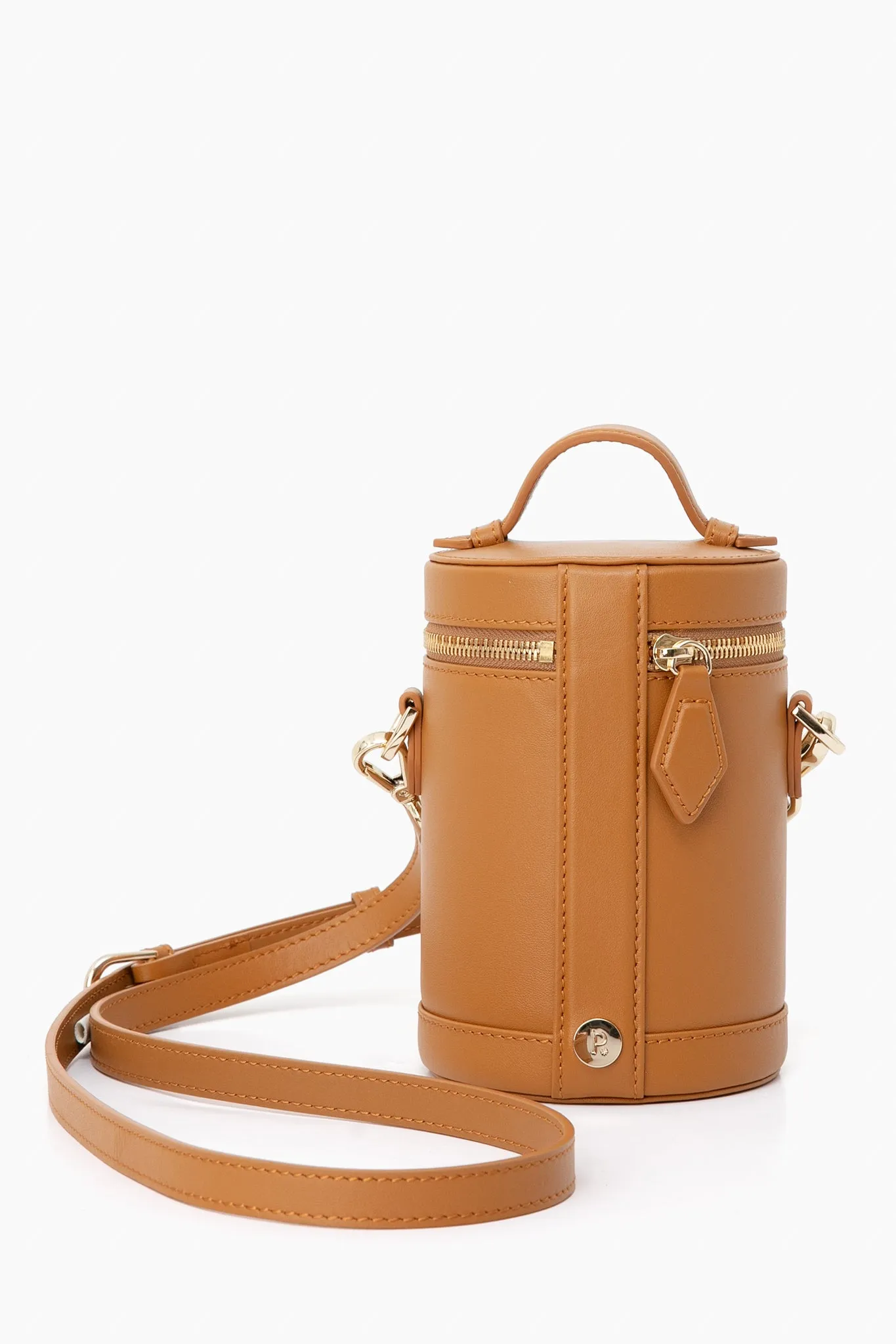 Atlas Tan Leather Crossbody Capsule Bag