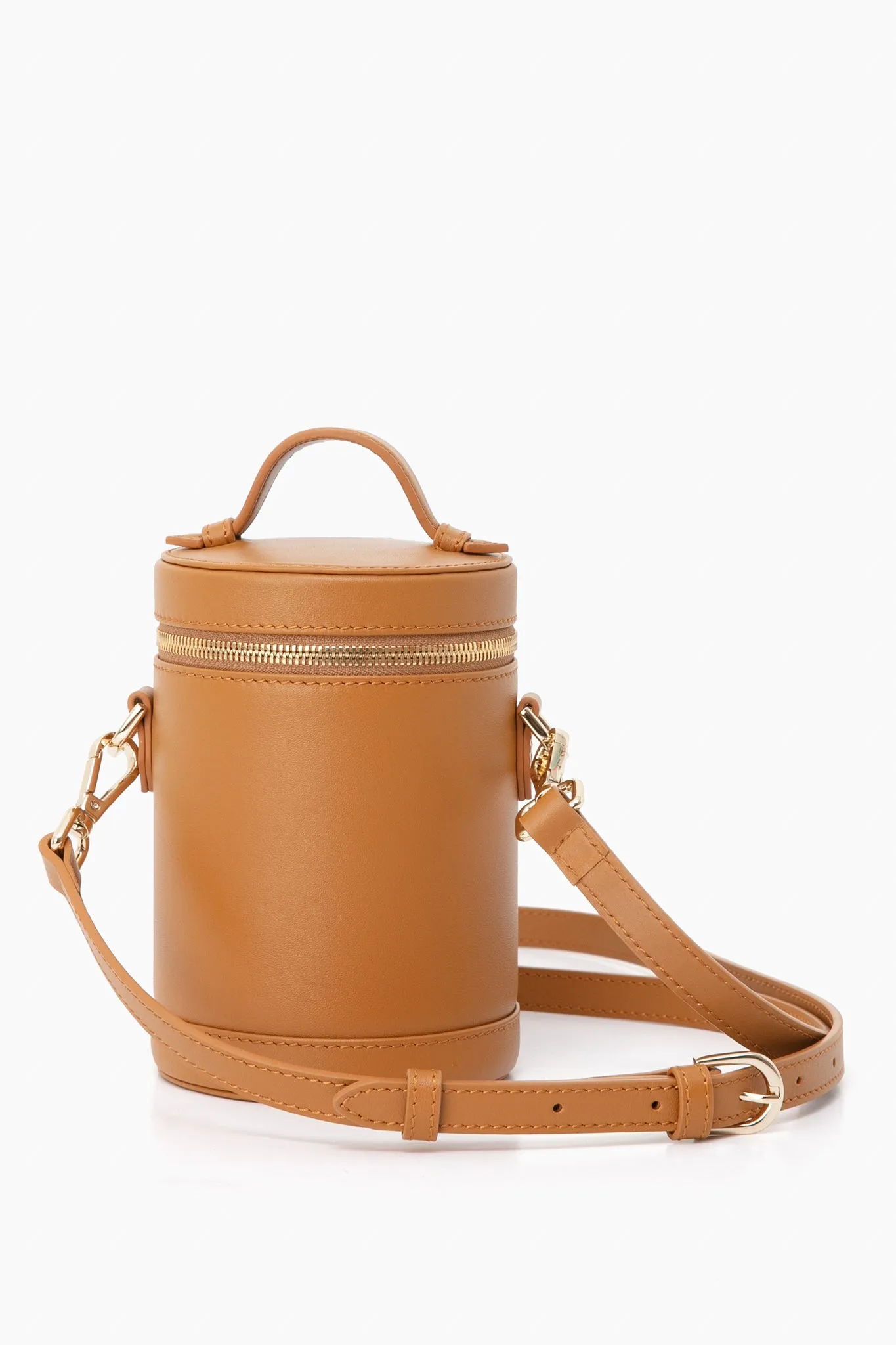 Atlas Tan Leather Crossbody Capsule Bag