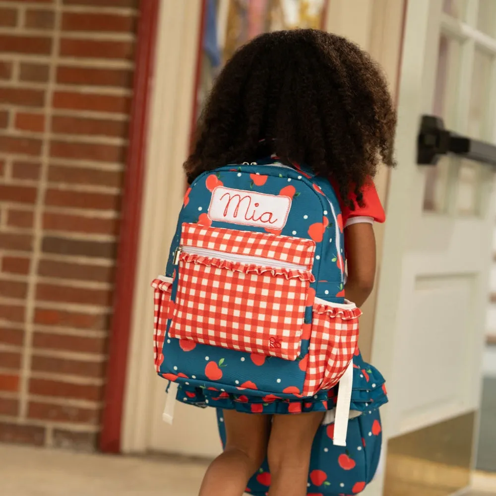 Backpack - Apples on Navy