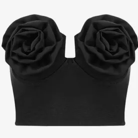 Bandage flower tube top