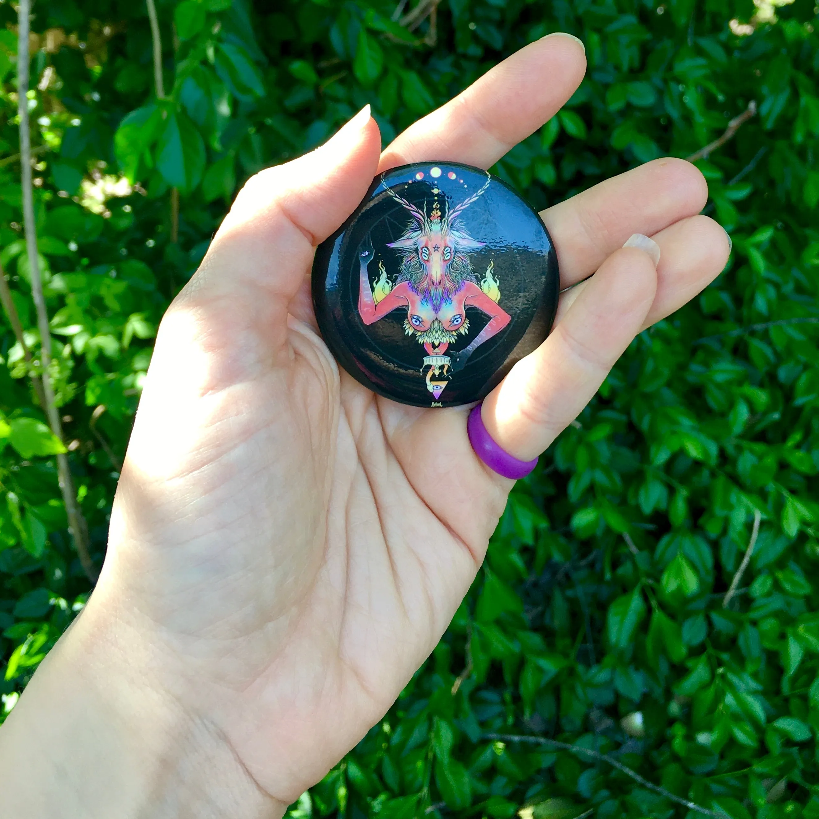 Baphomet, 2.25 Inch Pin Button