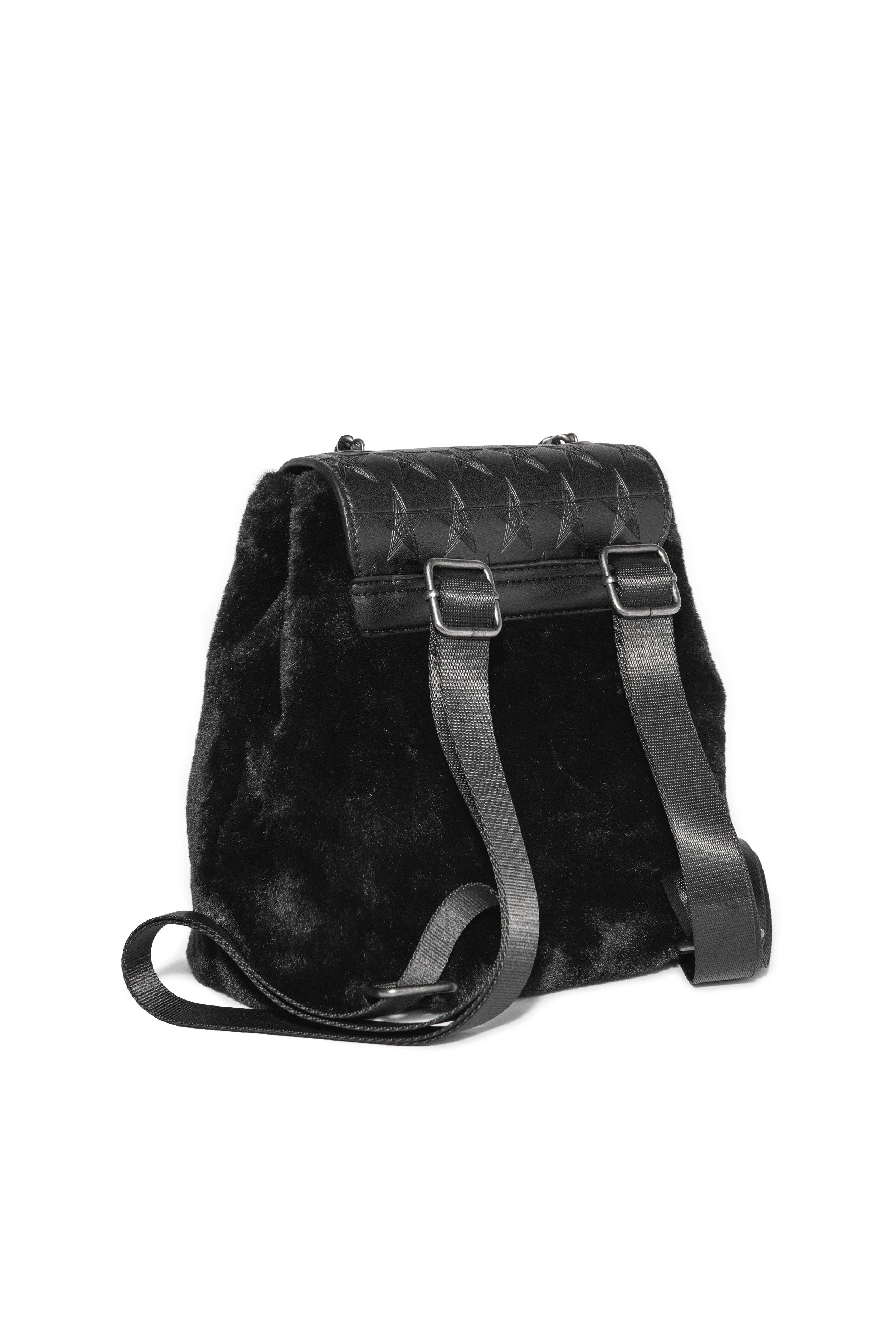 Baphomet - Mini Faux Fur Backpack