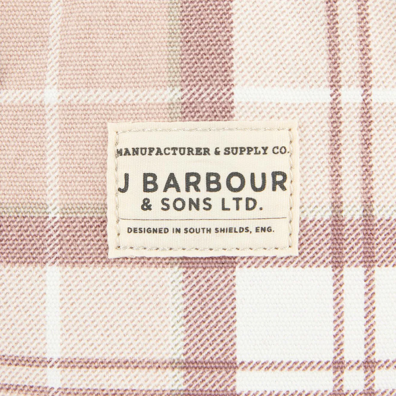 Barbour Leathen Tote Bag Dewberry Tartan