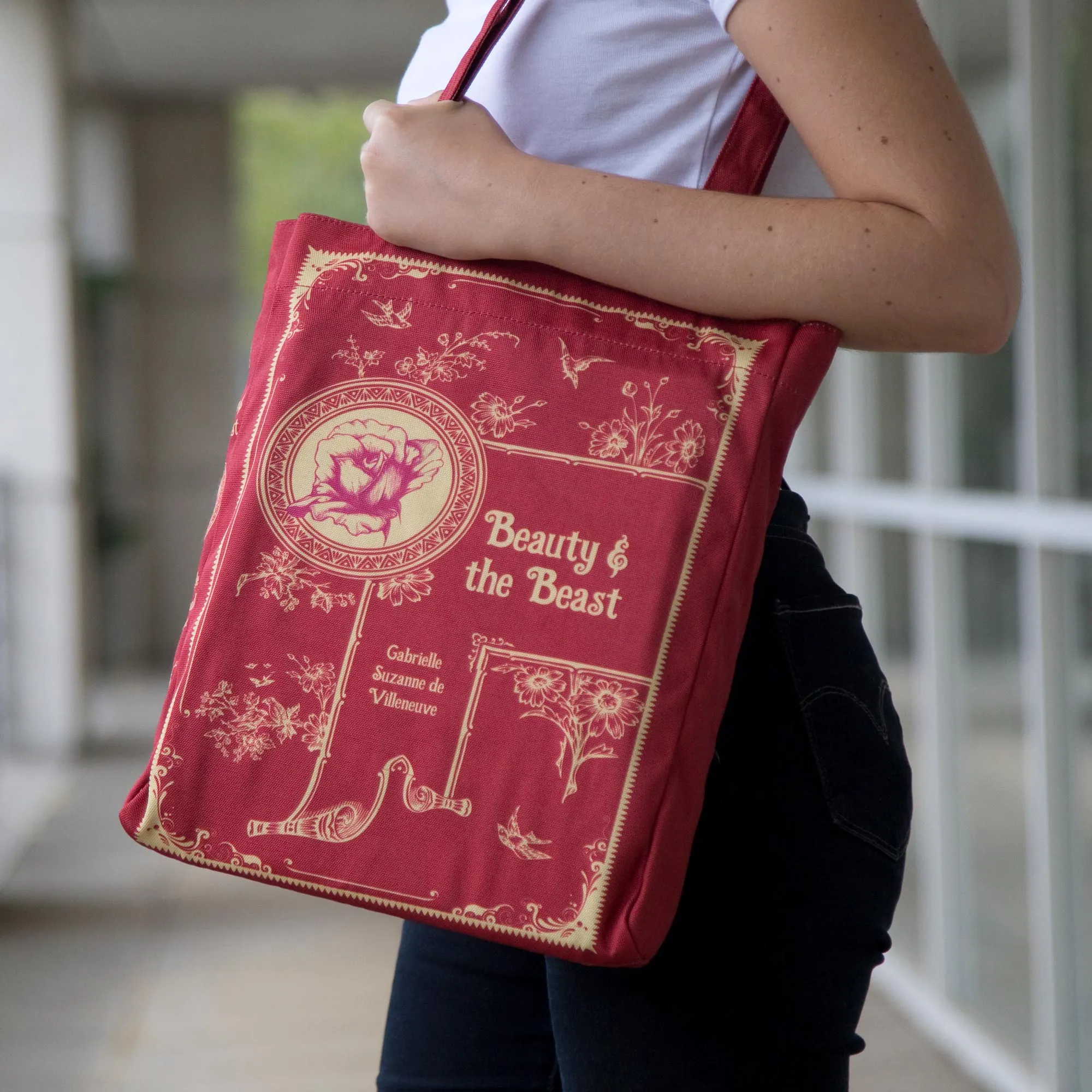 Beauty and Beast Book Tote Bag