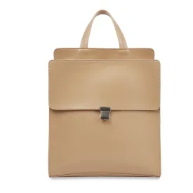 BECCA VEGAN LEATHER BACKPACK BEIGE