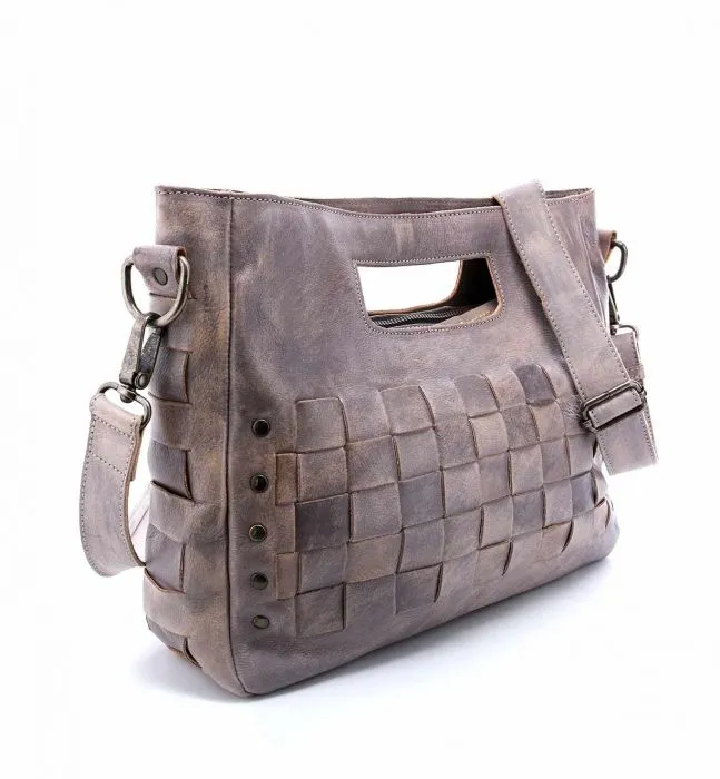 Bed Stu "Orchid" Light Grey Driftwood Handbag