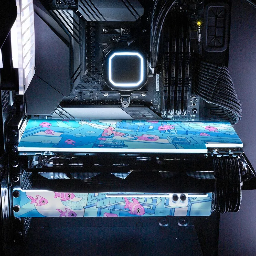 Blue Variance RGB GPU Backplate