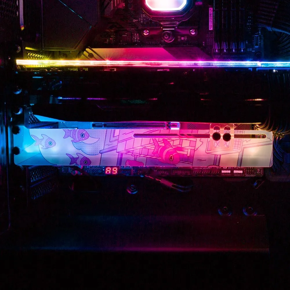 Blue Variance RGB GPU Support Bracket