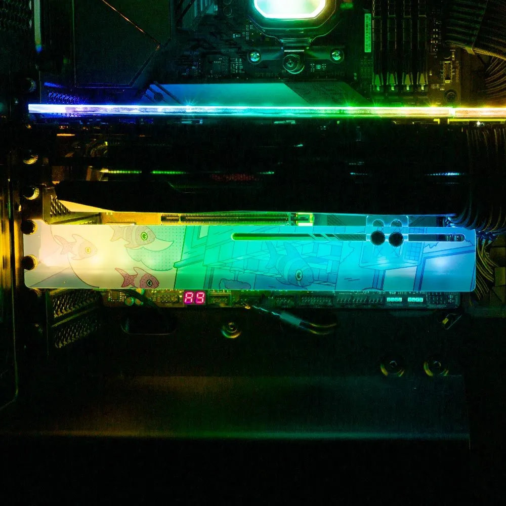 Blue Variance RGB GPU Support Bracket