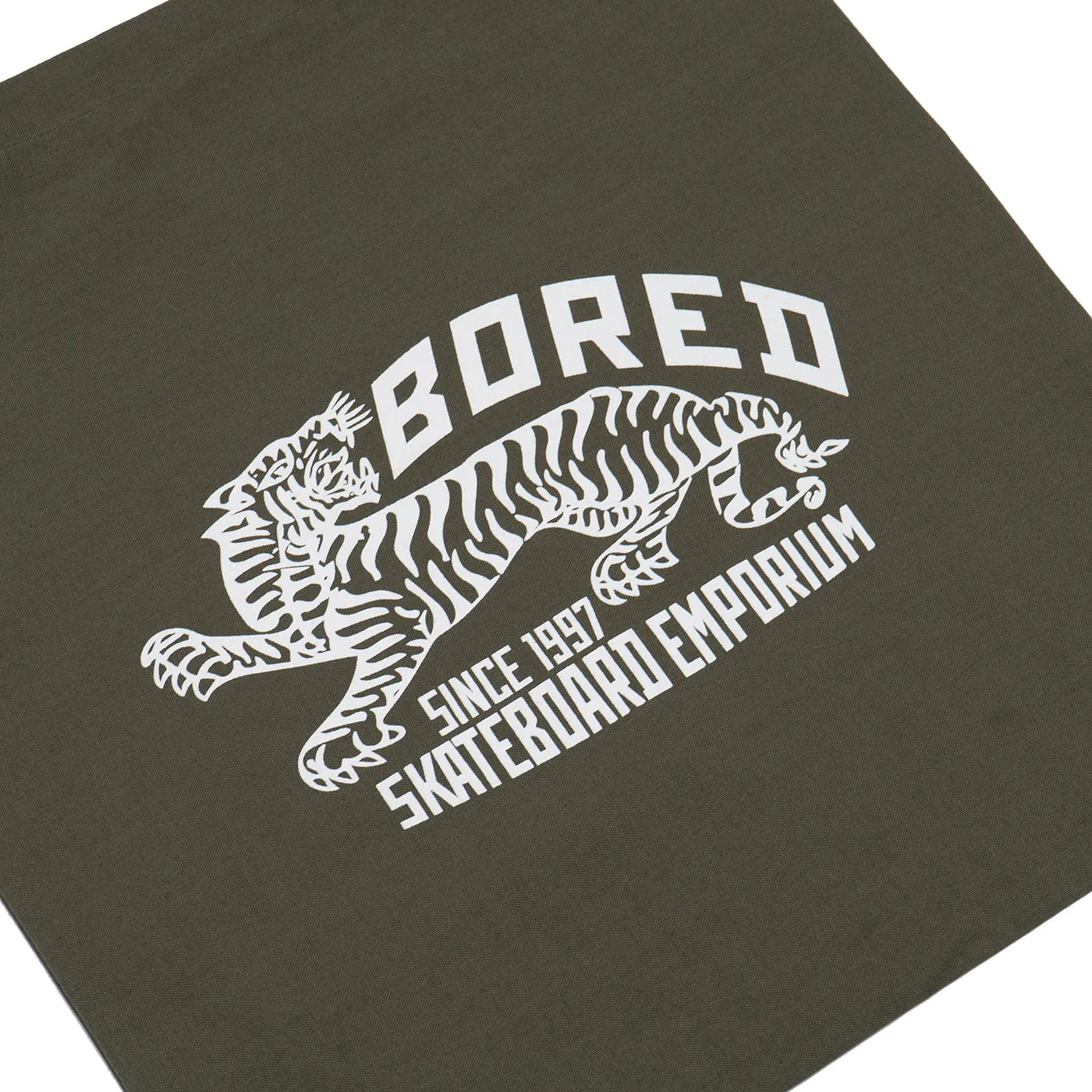 Bored of Southsea Tiger Emporium Tote Bag - Olive