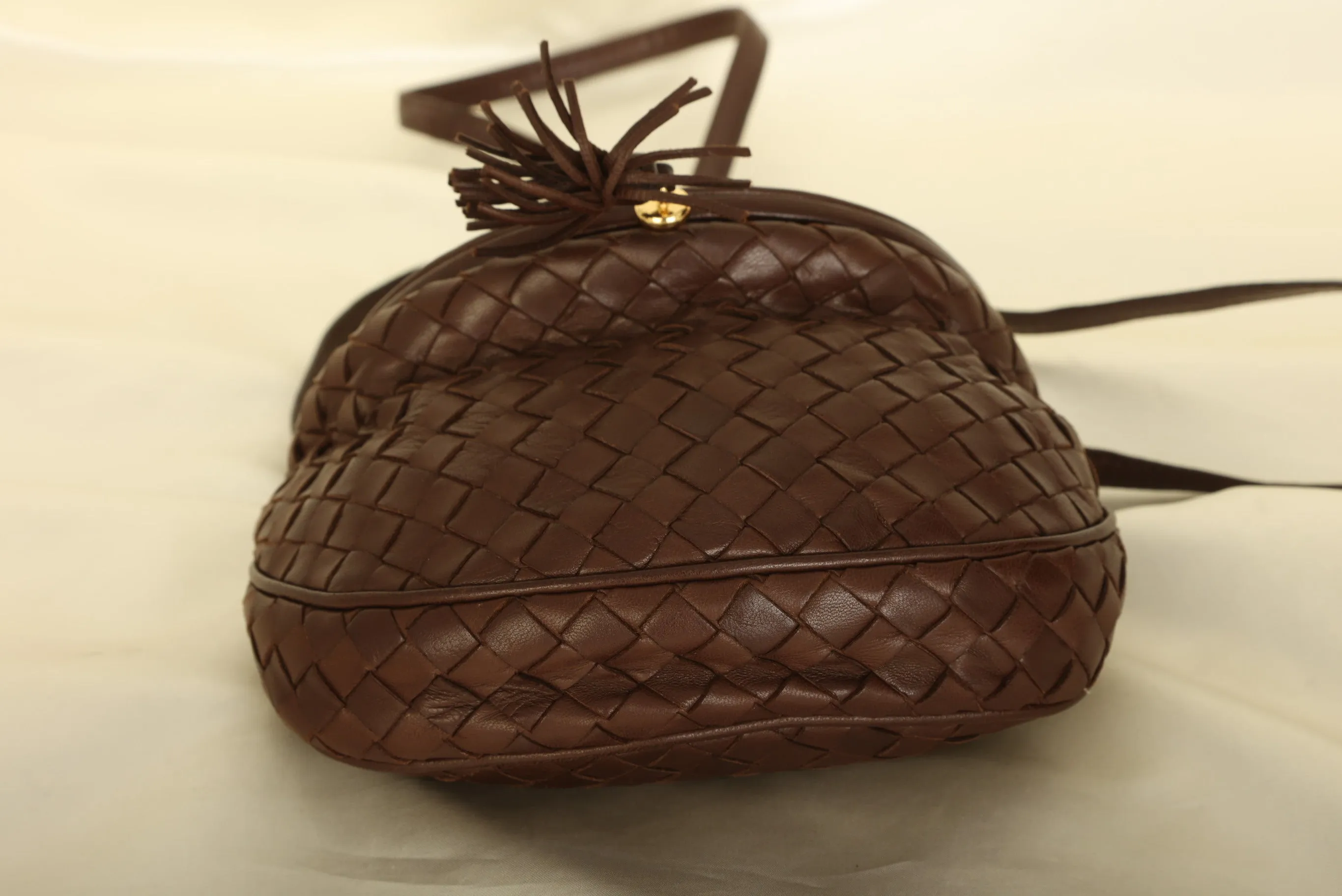 Bottega Veneta Intrecciato Brown Crossbody