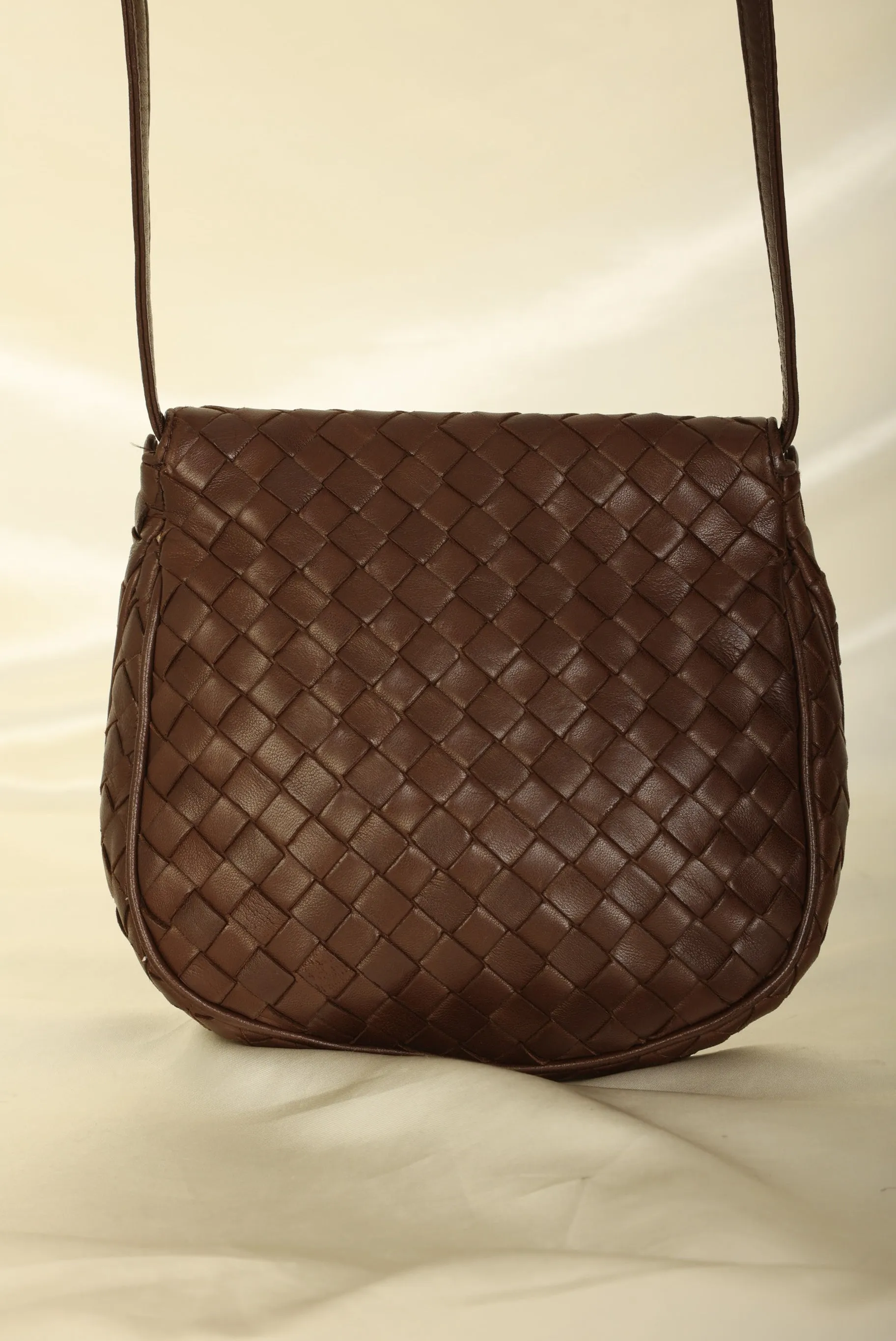 Bottega Veneta Intrecciato Brown Crossbody