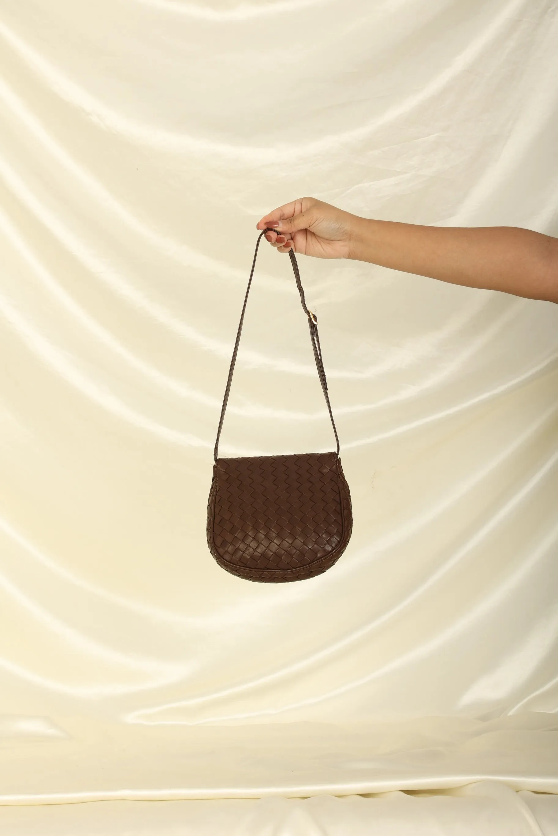 Bottega Veneta Intrecciato Brown Crossbody