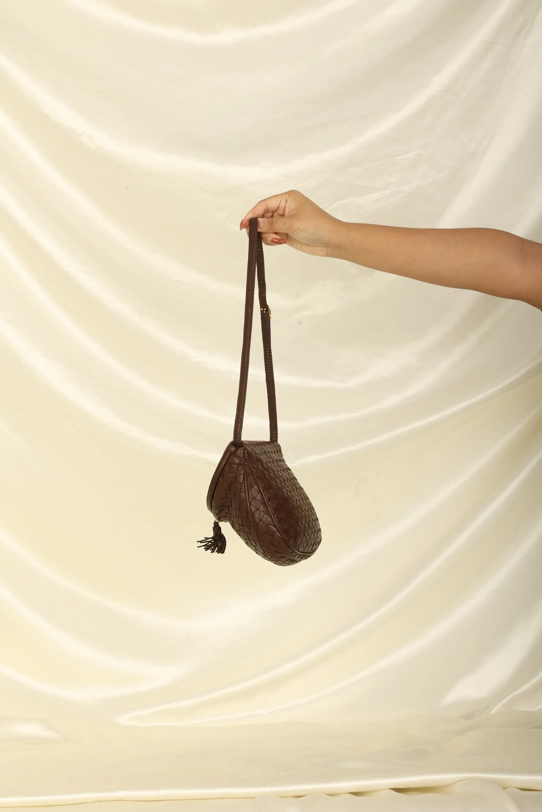 Bottega Veneta Intrecciato Brown Crossbody