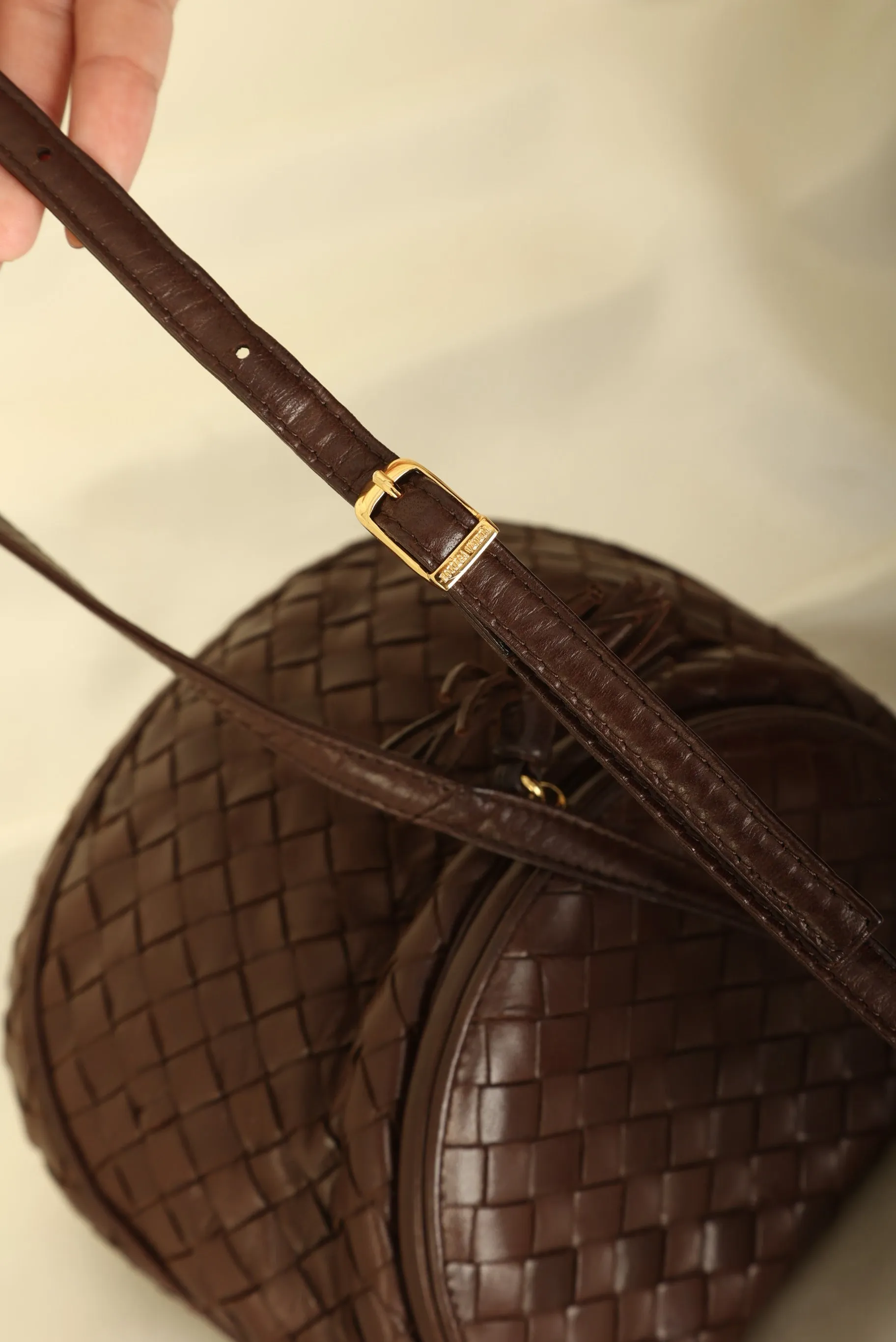 Bottega Veneta Intrecciato Brown Crossbody