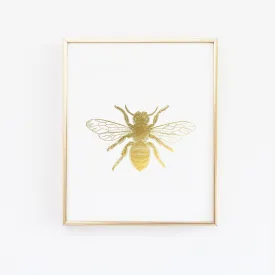 Bumble Bee  - Faux Gold Foil Wall Print