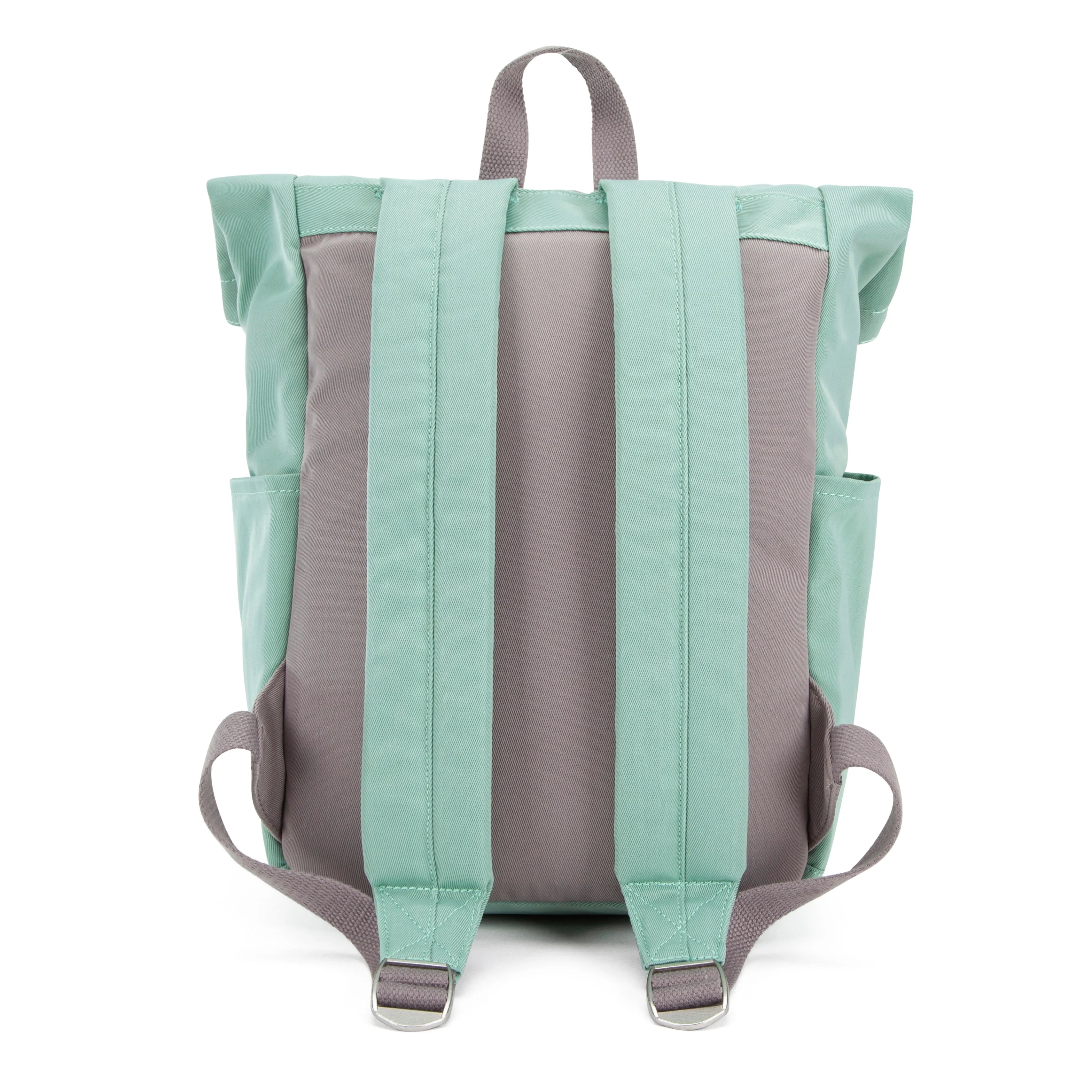 Canary Wharf Mini Backpack - Pastel Green with Grey