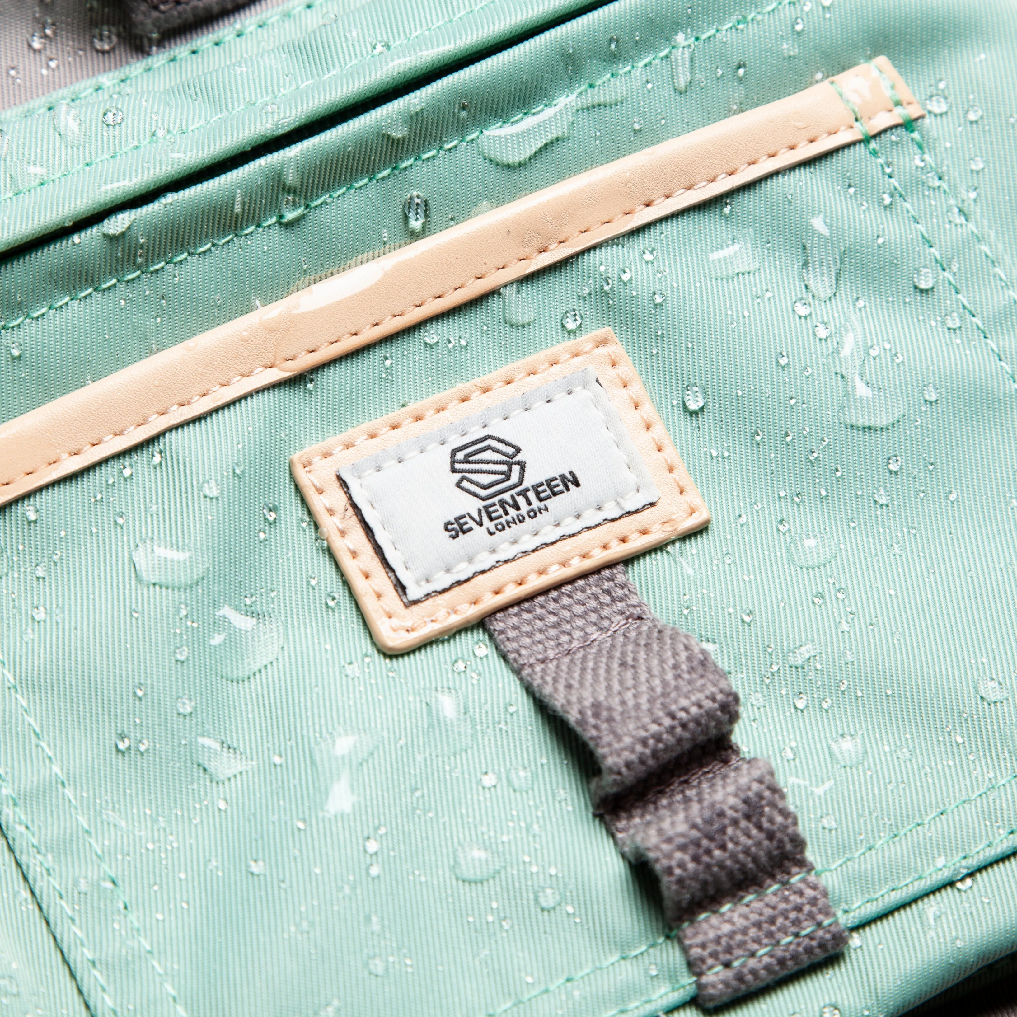 Canary Wharf Mini Backpack - Pastel Green with Grey